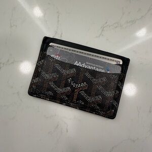 Goyard Black and Tan Card Holder